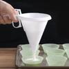 1Pcs Kitchen DIY Convenient Chocolate Candy Icing Funnel Mold White Foodgrade Plastic Pancake Cream Batter Dispenser