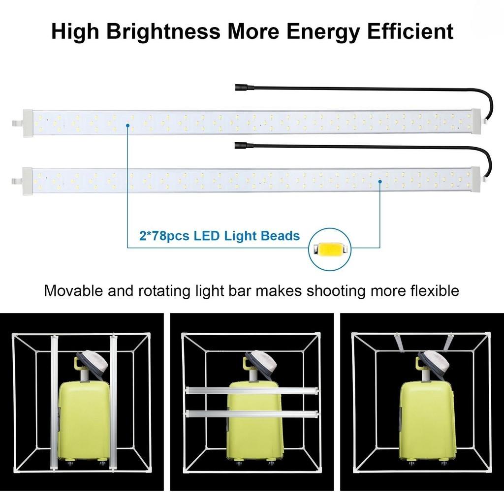 80*80*80cm 80W Large Folding LED Light Tent Desktop Photo Studio Light Box Studio Product Shooting Dimmable Softbox