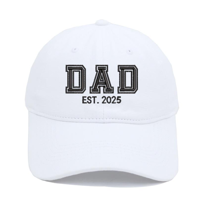 Dad Mom Waterwashed Cotton Baseball Cap With Embroidery For Casual Outdoor Wear
