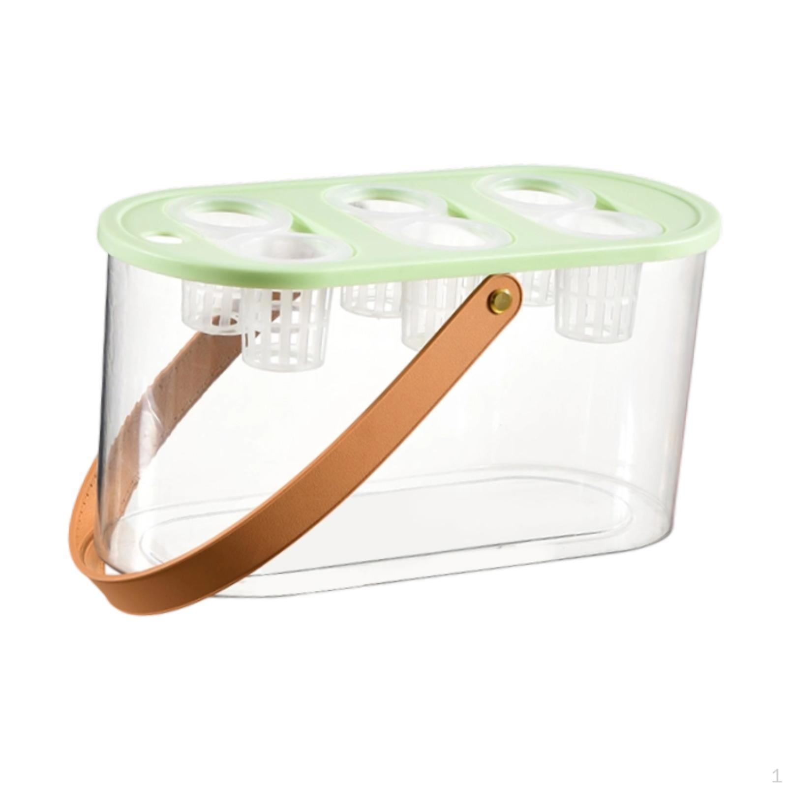 

Ящик для выращивания, инструмент для гидропоники, 6 отверстий, прозрачный ящик для посадки растений и рыб, выращивание овощей