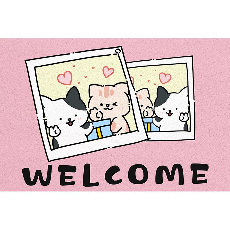 Cartoon Dog Diatom Mud Floor Mat Welcome Carpet for Living Room Entryway Non-Slip Bathroom Shower Area Footpad Kitchen Decor Rug