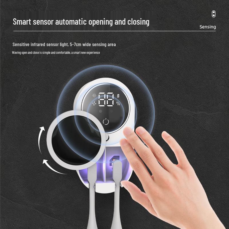 Chytrý nástěnný UV sterilizátor na zubní kartáčky se sušením vzduchem