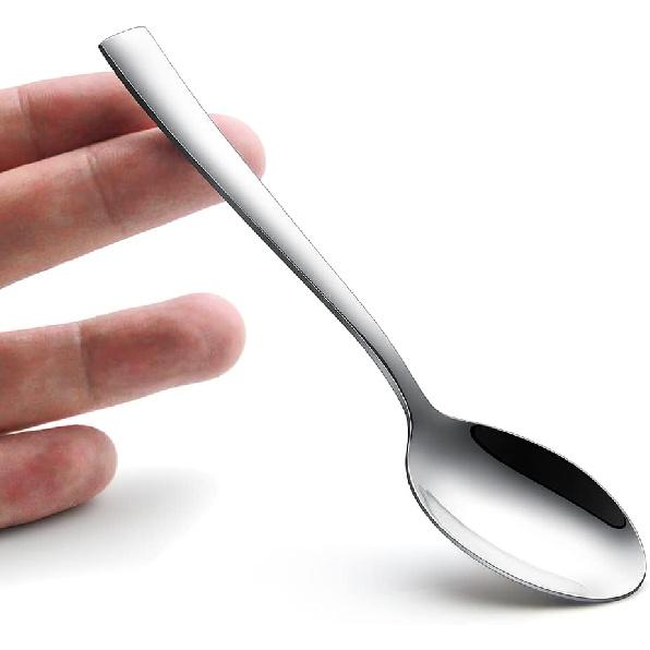 6-Piece Demitasse Espresso Spoons,5.1-Inch Mini Coffee Spoons Stainless Steel Small Spoons Mini Espresso Spoon for Dessert Ice Cream