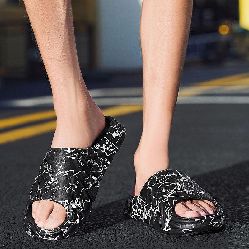 Spring Slippers Man Jelly Slippers Platform Outdoor Breathable Beach Anti-slip Slippers Summer Main Push Slippers