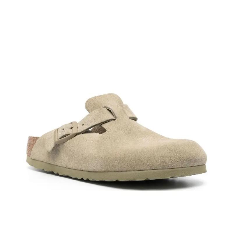 Birkenstock Boston Unisex Soft Thick Sole Silent Closed Toe Clogs Khaki 1025844 39