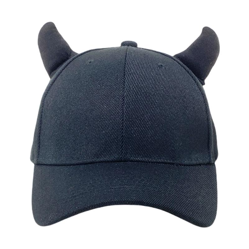 Decorative Horn Breathable Baseball Hat Women Adult Sports Hat Outdoor Activity