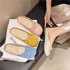 French bow bag head half slippers female summer wear 2025 new gentle fairy with skirt Mary Jane single shoes