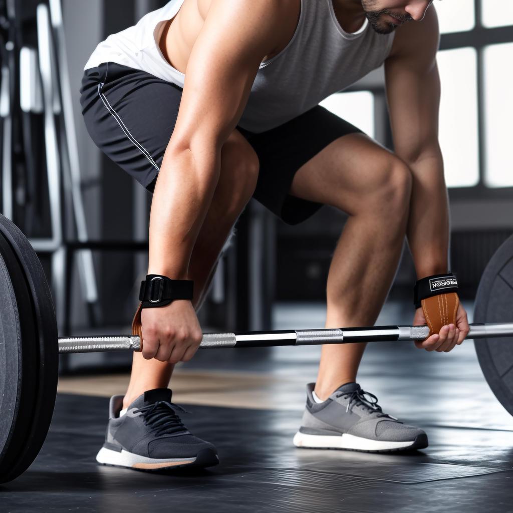 PROIRON Power Grip Wrist Wrap Muscle Training Glove Wrist Wrist Strap Pull Up Glove Grip Power Wrist Supporter Training Gear Bench Press Cross Grip