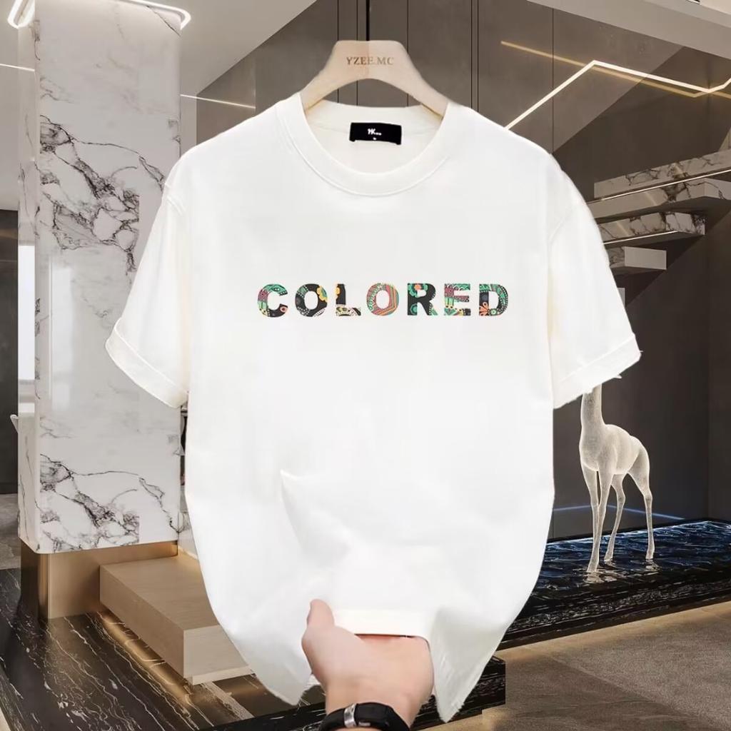 Trendy Brand Short-Sleeved Pure Cotton Men'S Printed T-Shirt Trendy Men'S And Women'S Versatile Round Neck T-Shirt Men'S