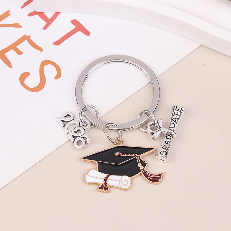 2026 Graduation Gown Cap KeyChain Ring Student Women Jewelry Personalized Accessories Fashion Pendant Gifts Forever