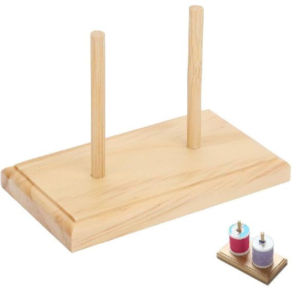 Wooden Hand Spinning Holder Spinning Yarn Ball Holder Wool Skein Thread Dispenser Embroidery Stitching Thread Holder Thread Spool Bobbin Rack