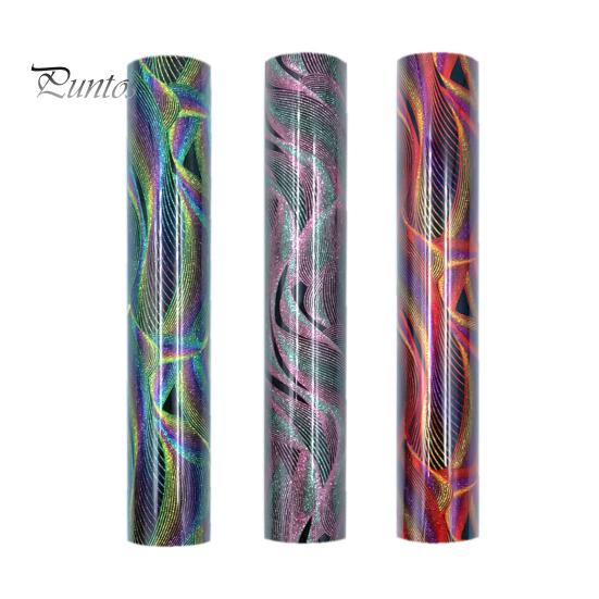 

3 шт. волнистая теплопередача виниловая прочная изменяющая цвет DIY одежда с принтом высокая липкость текстильная клейкая переводная пленка B