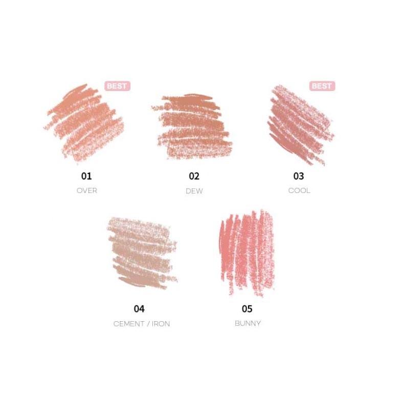AOU BLENDING LIP PENCIL 6colors,Natural Over Lip Pencil That Provides Smooth Sliding, Long-lasting, and Delicate Quality.