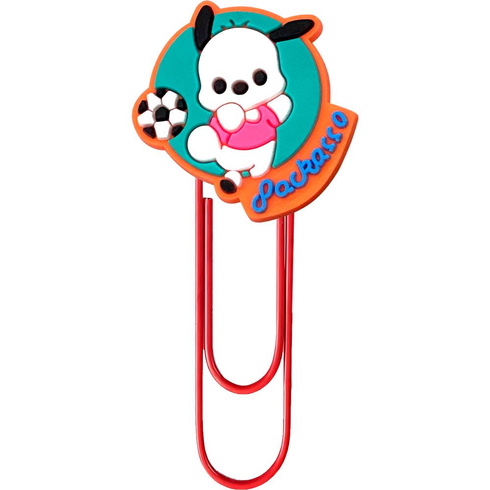 Sanrio Large U-Shaped Paperclips: Cute PVC Cartoon Bookmarks in Vibrant Colors