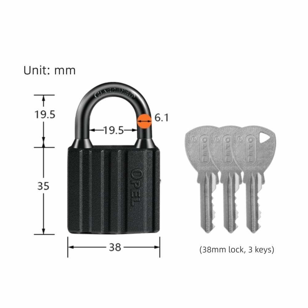 Durable Metal Heavy Duty Padlock Waterproof Safely Anti-theft Padlock with Keys Rust Proof Gate Locks Backpack