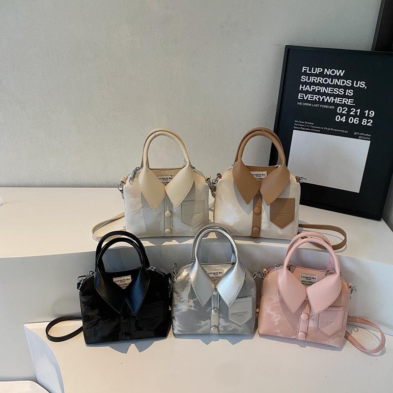 Personalized creative shirt small bag 2025 new Korean version fashion design handbag women's versatile messenger bag pu