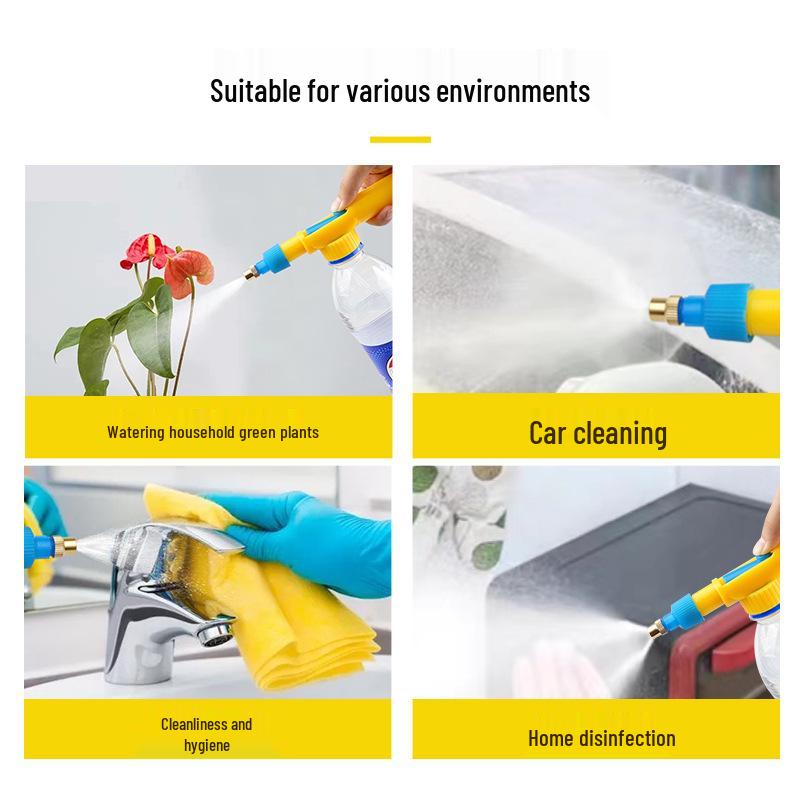 Cola Bottle Sprayer Pen-Style Nozzle with Straw - Small Air Pressure Watering & Medicine Spray Head for Flowers