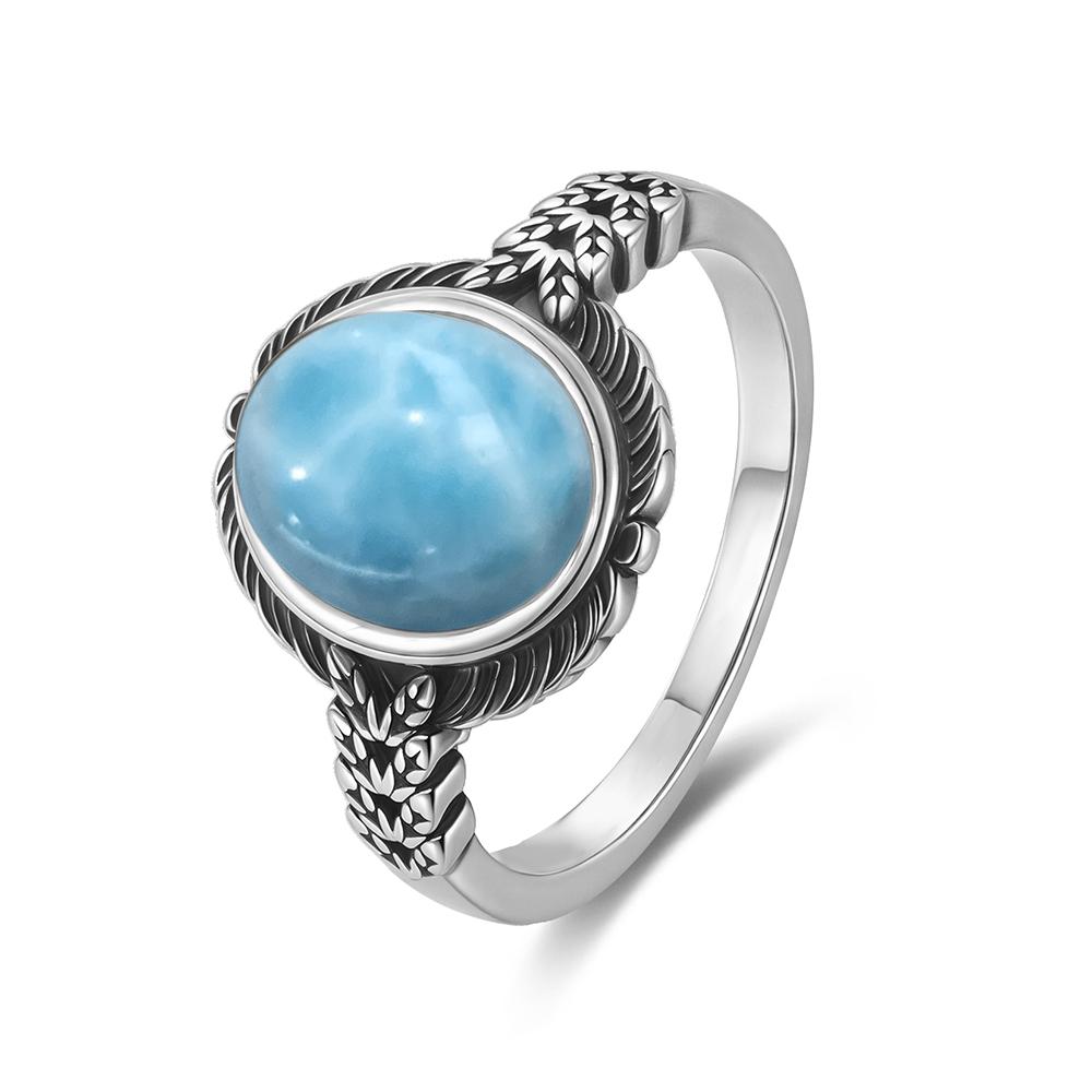 Vintage S Sterling Silver Natural Moonstone Ring Oval 8*10MM Simple Black Twists Ring Party Gifts Fine Jewelry For Women Men