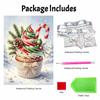 Christmas Cupcake Pearl Painting Kit Holiday Festive Dessert DIY Sparkling Bead Canvas Aesthetic Craft Wall Decor Home Decoration Art