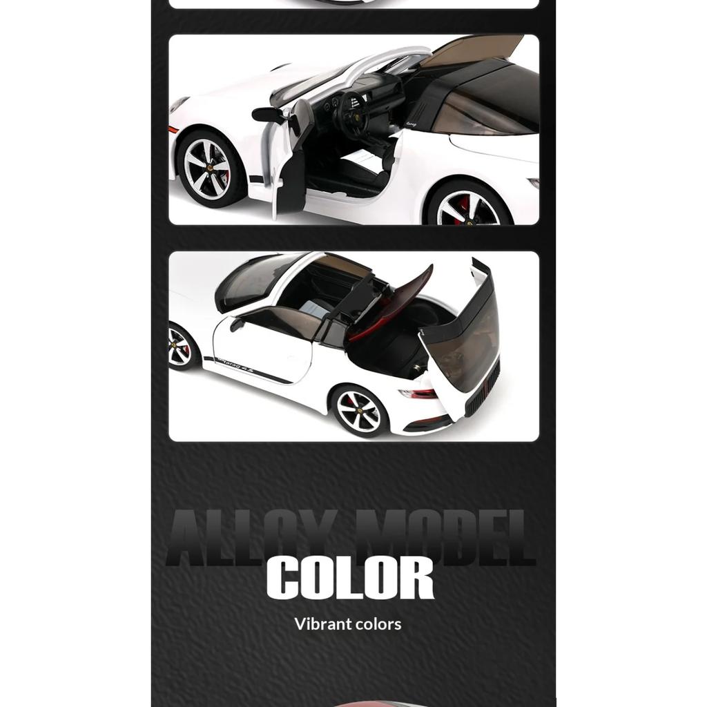 1/32 Porsche 911 Model Sports Car Toys Alloy Diecast Doors Opened Simulation Interior Rubber Tires Exquisite Supercar Toy