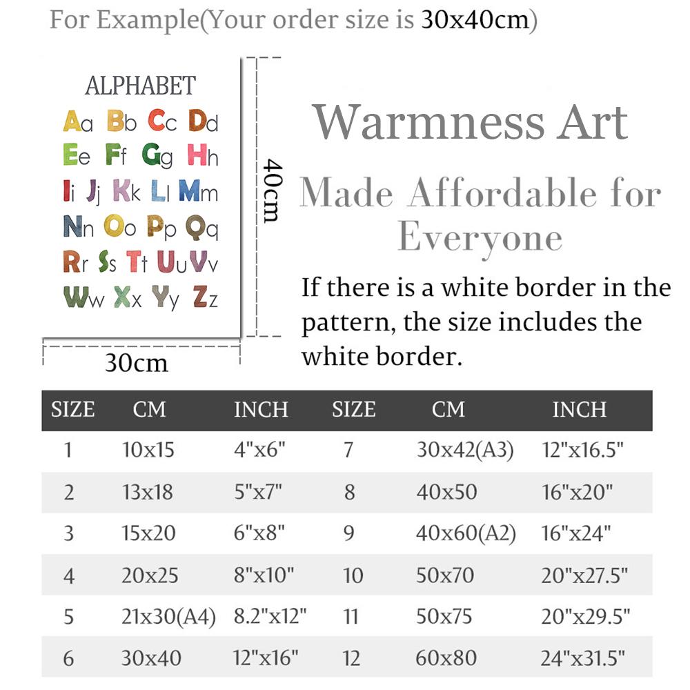 Pädagogisches Leinwandbild, Farben, Alphabet, Zahlen, Jahreszeiten, Monate, Tage, Poster, Kinderzimmer, Wanddekoration, Bild für Babyzimmer