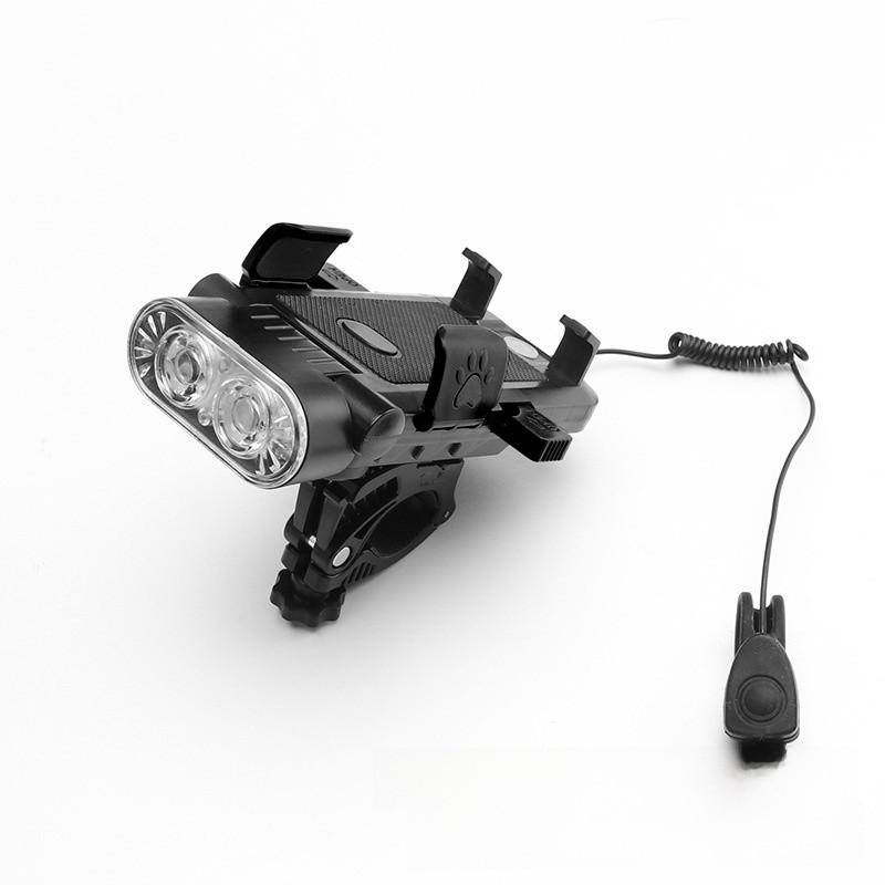 

Bicycle Light Four In One Horn With Phone Mount For Mountain And Road Cycling Safety