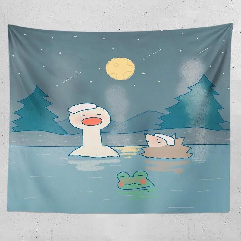 Cartoon Duck Decorative Tapestry Home Wall Living Room Office Decorative Tapestry