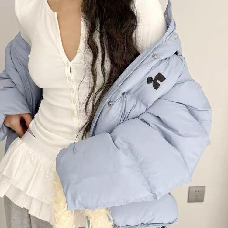 Pink Korean Bread Jacket Women Short Loose Stand Collar Thick Cotton Coat