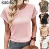 Women's Fashion Casual O-Neck Short Sleeve Blouses & Shirts