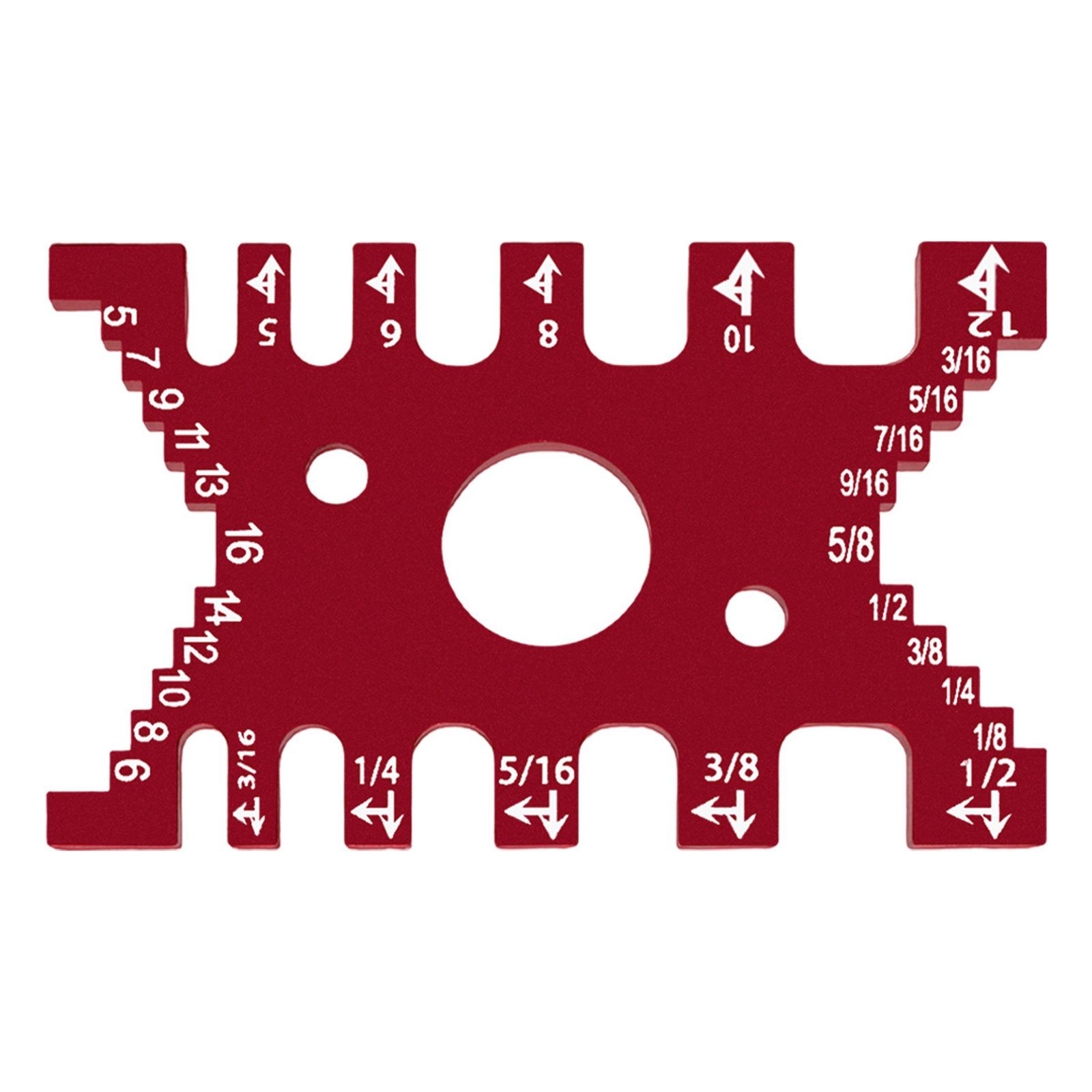 

Алюминиевый шаблон для ласточкиного хвоста, деревообработка, штангенциркуль для шипов, высокоточный инструмент для измерения высоты, калибр зазоров для станка пильного стола красный