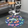 1pc Butterfly PatternChair Carpet for Office, Indoor Non-Slip Washable Polyester Fiber Carpet, Mat For Office, Machine Washable