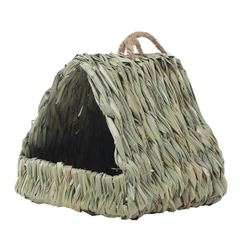 

Bird Hut Bird Nest Hangable Tree House for Small Medium Bird Handwoven Grass Wild Bird Playtent Nest for Courtyards