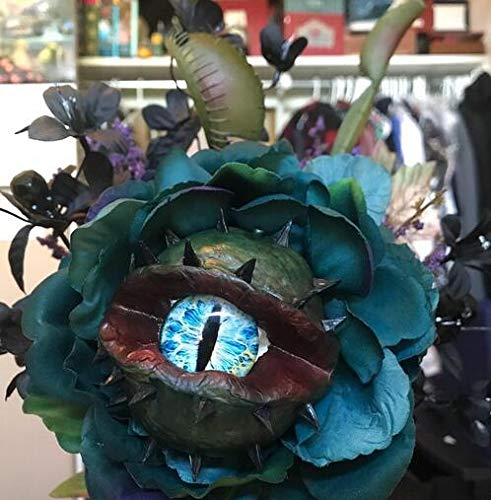 Julie Wang 100pcs Mixed Style Dragon Eye Flatback Glass Cabochon Domes for Adults Crafts Making Necklace Pendant Jewelry DIY (Mixed Size 2)