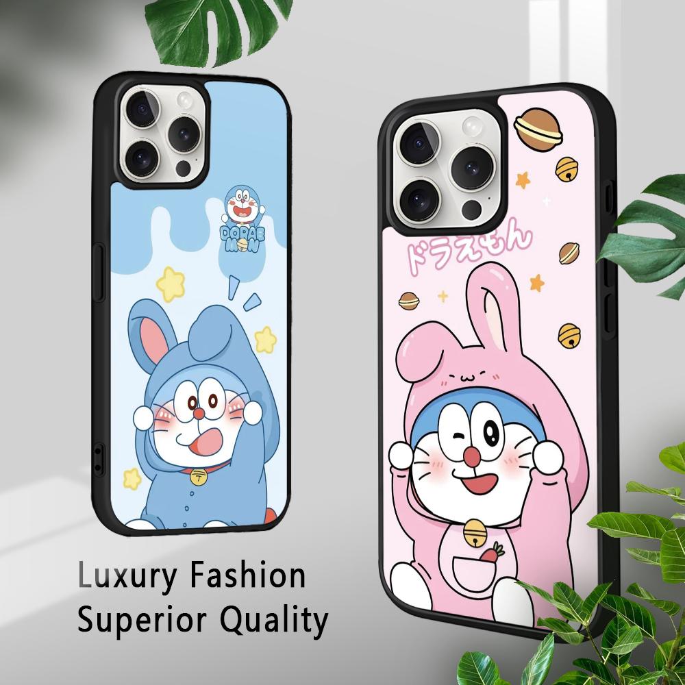 Cartoon D-Doraemon Cute Couple Phone Case For iPhone 16 15 14 13 12 11 Pro Xs Max Mini Plus Celulares Hard Funda