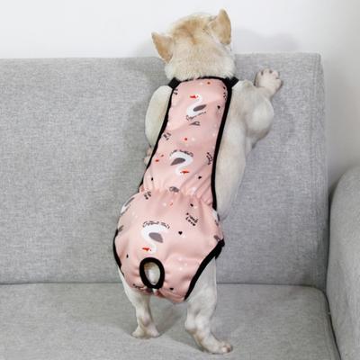 Pet Menstrual Pants Reusable Waterproof Dog Diaper Strap Briefs Cartoon Pattern Female Sanitary Panties Shorts with Snap Button Pet Supplies