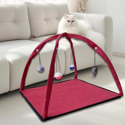 Cat Tent Activity Center Removable Stay Active Washable Toys Pet Mat Pets Play Bed Toy for