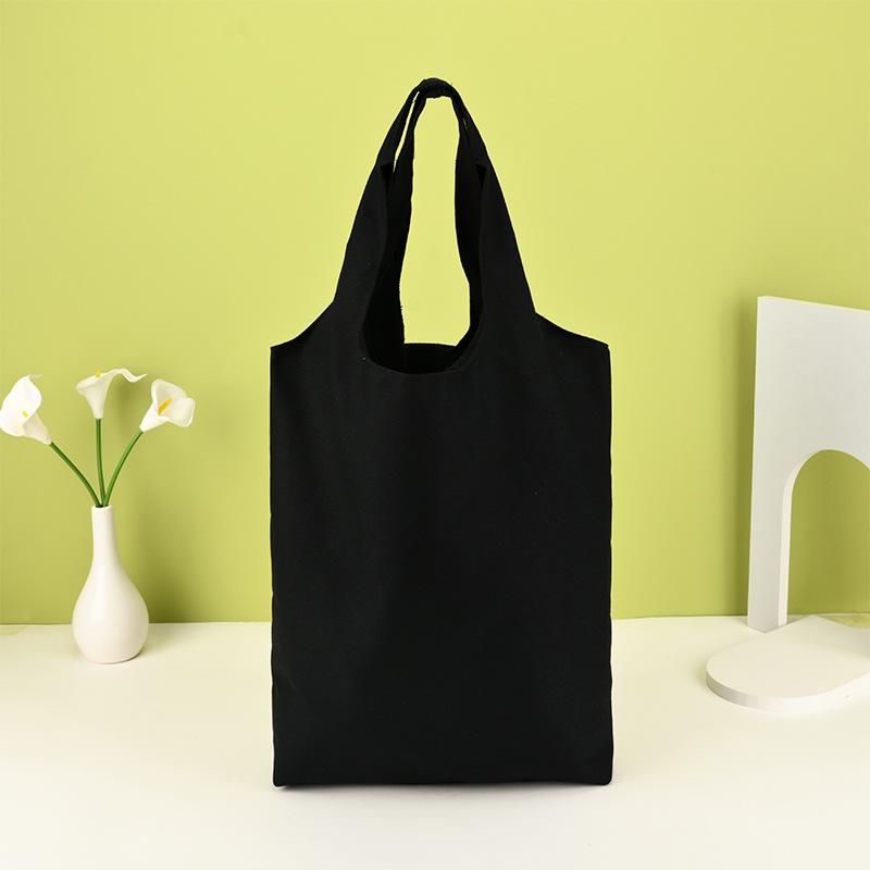 Zuiver Wit Canvas Tote Bag met Logo Bedrukking – Grote Capaciteit, Enkel Schouderontwerp