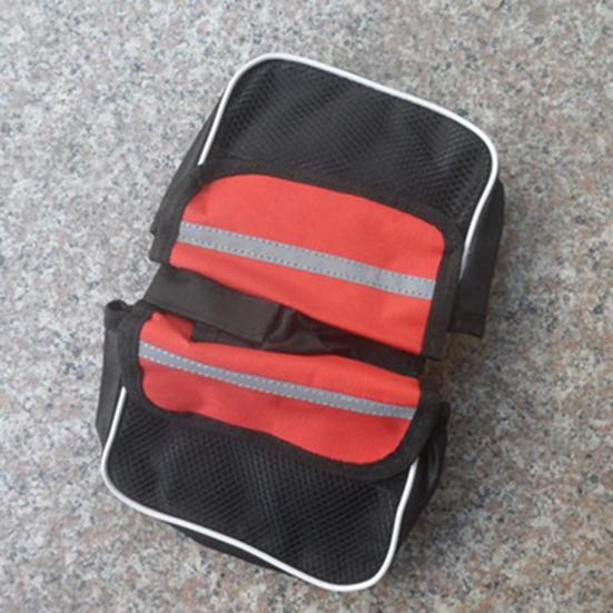 Bolsa de bicicleta com tira reflexiva anti-rachadura, à prova de choque, grande capacidade, alta resistência, 3 em 1, feixe frontal, tubo superior, bolsa de selim, acessórios para bicicleta