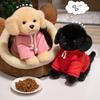 23-45cm Cartoon Tall Superior Quality Dressing Labrador Plush Doll Black Yellow Hoodie Dog Plush Toy Home Decoration Present Designed For Boys Girls