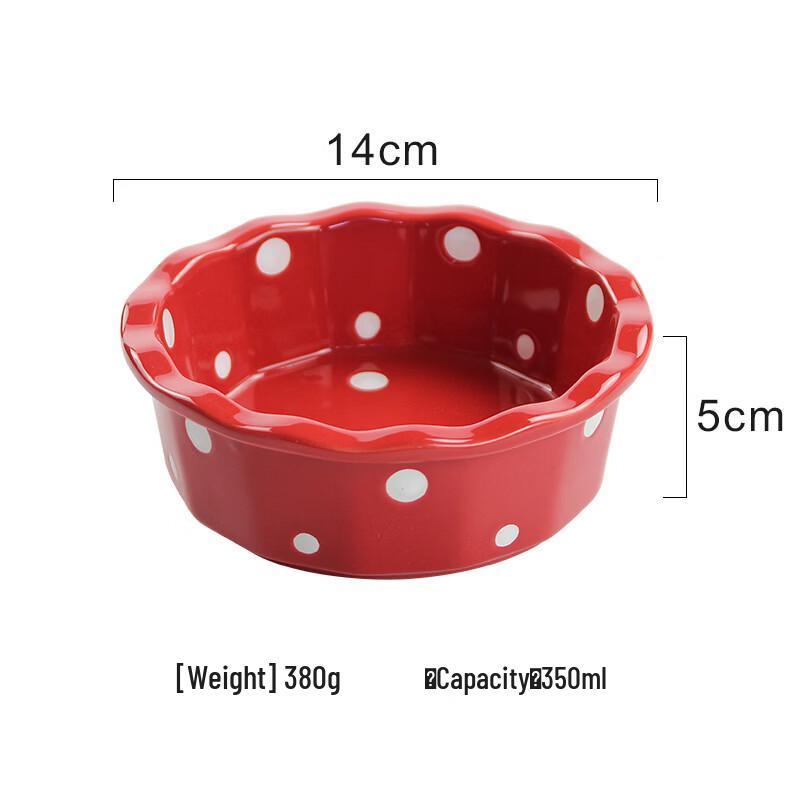 Костяной фарфоровый суповой набор Yi Pan в горошек