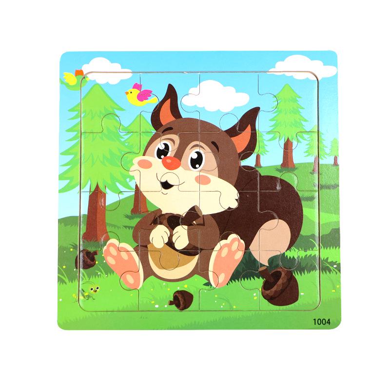 Popular Wooden Dinosaur and Animal Puzzle for Children's Early Education