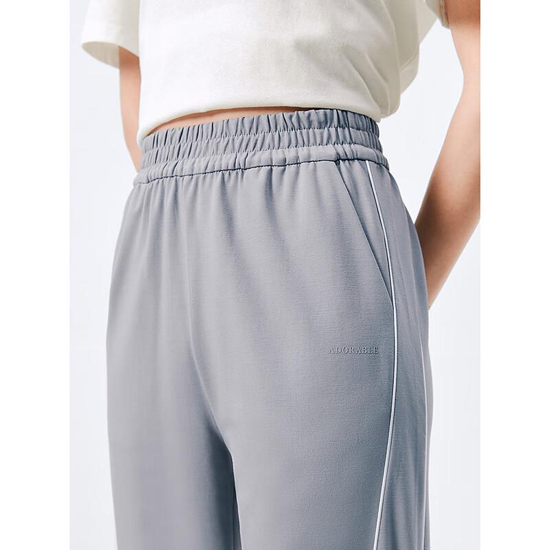 Peacebird Women's Summer High-Waist Flare Pants with Contrast Trim