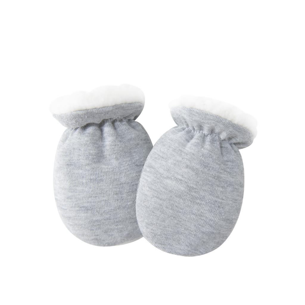 Varm ull nyfødte votter for gutt jente Godteri ensfarget småbarnshanske Høst Vinter Anti-ripe ansikt Cashmere Baby hanske