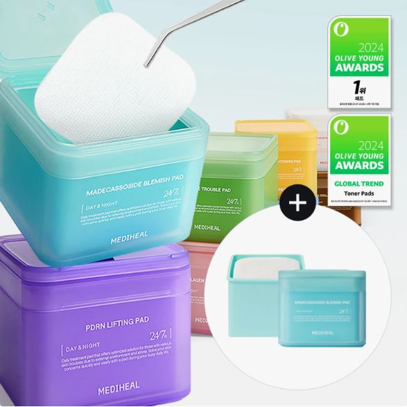 

Mediheal Тонер-пад 100+100 подушечек, двойная упаковка (7типов) Madecassoside