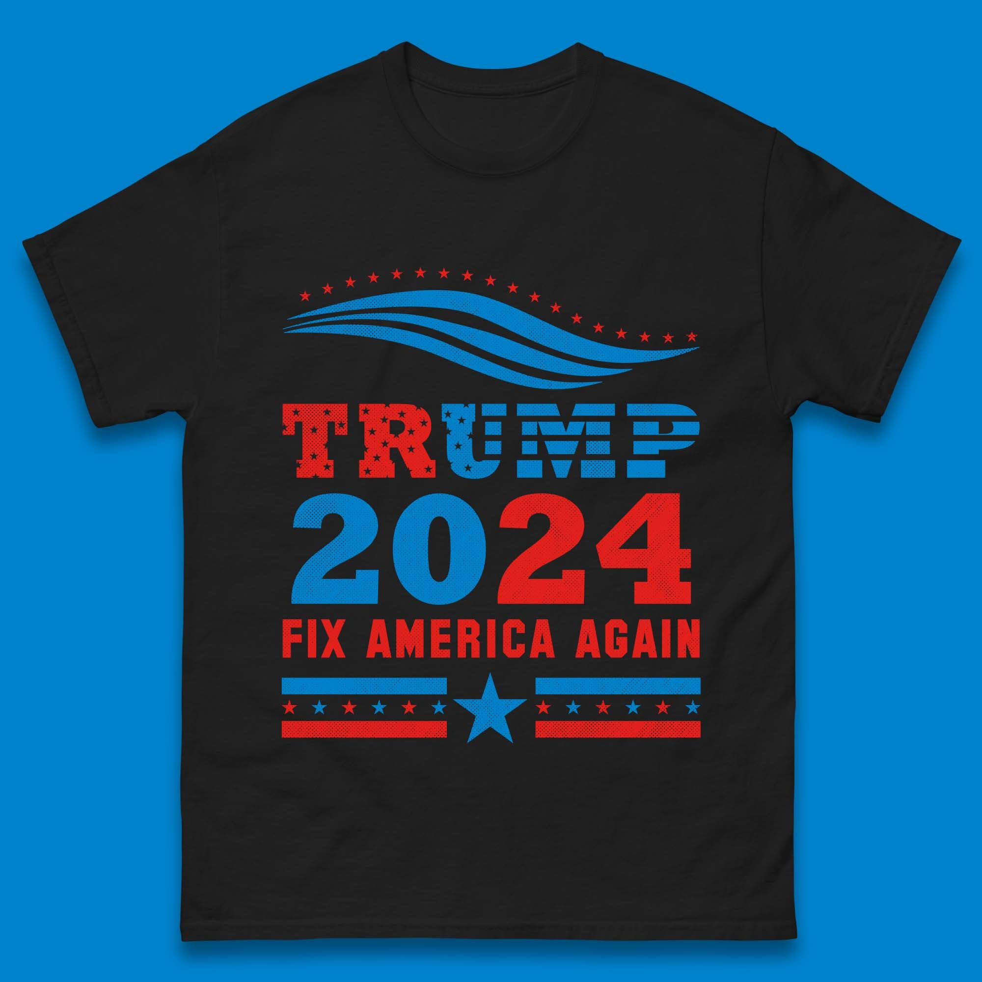 

Trump 2024 Fix America Again Mens T-Shirt Womens Tops Tees XL