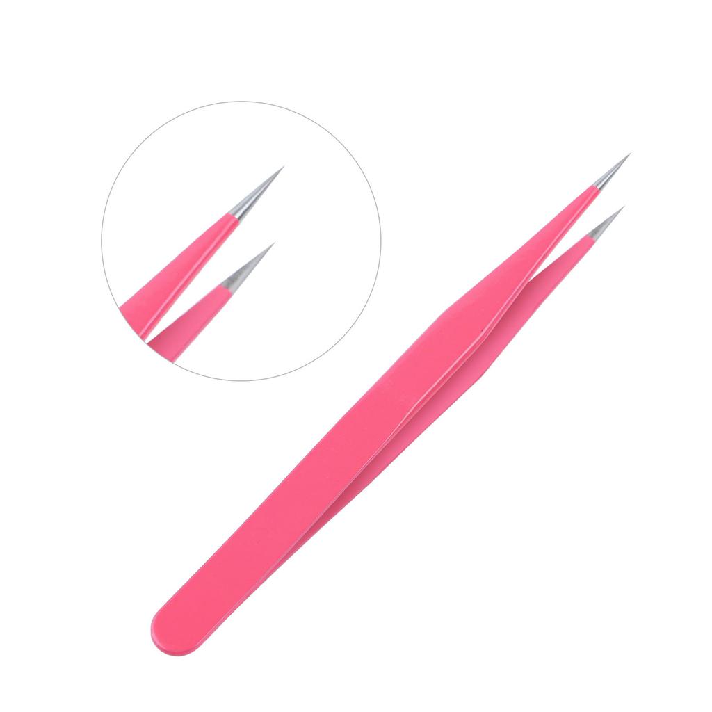 Straight and Curved Elbow Nail Art Acrylic Gel Rhinestones Picking Tool Anti Acid Nipper Gem Decor Eyelash DIY Nail Tweezers