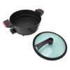 Electric Skillet and Frying Pan 1500W Stainless Steel Nonstick Multifunctional Micro Pressure