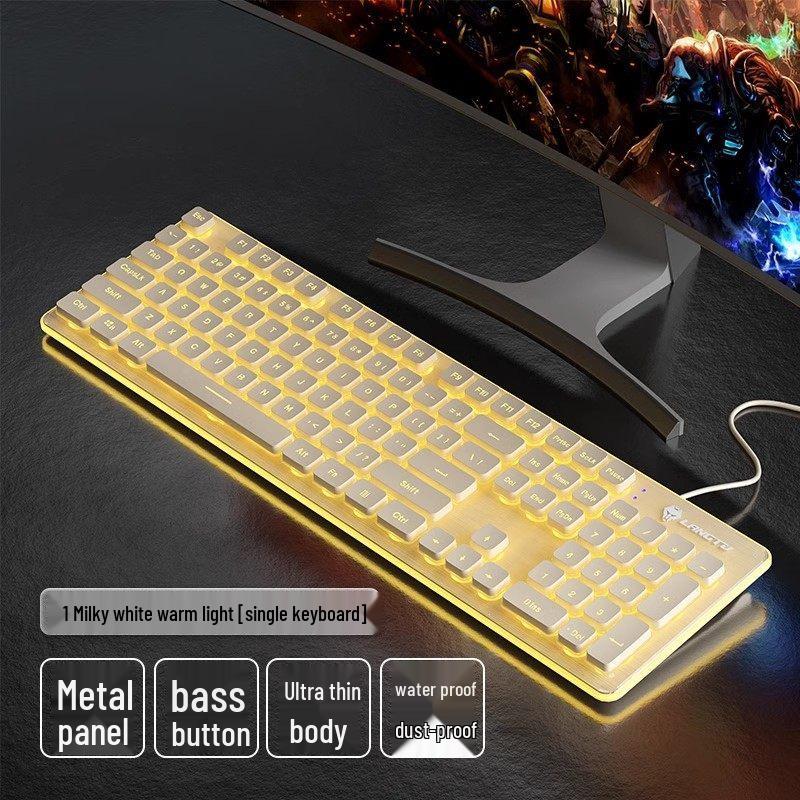 Langtu Silent Wired Mechanical Keyboard and Mouse Set for Office Use - Men & Women