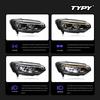 Compatible 19-22 Volkswagen Tayron Headlight Assembly - LED Projector with Daytime Running Lights & Flowing Turn Signals
