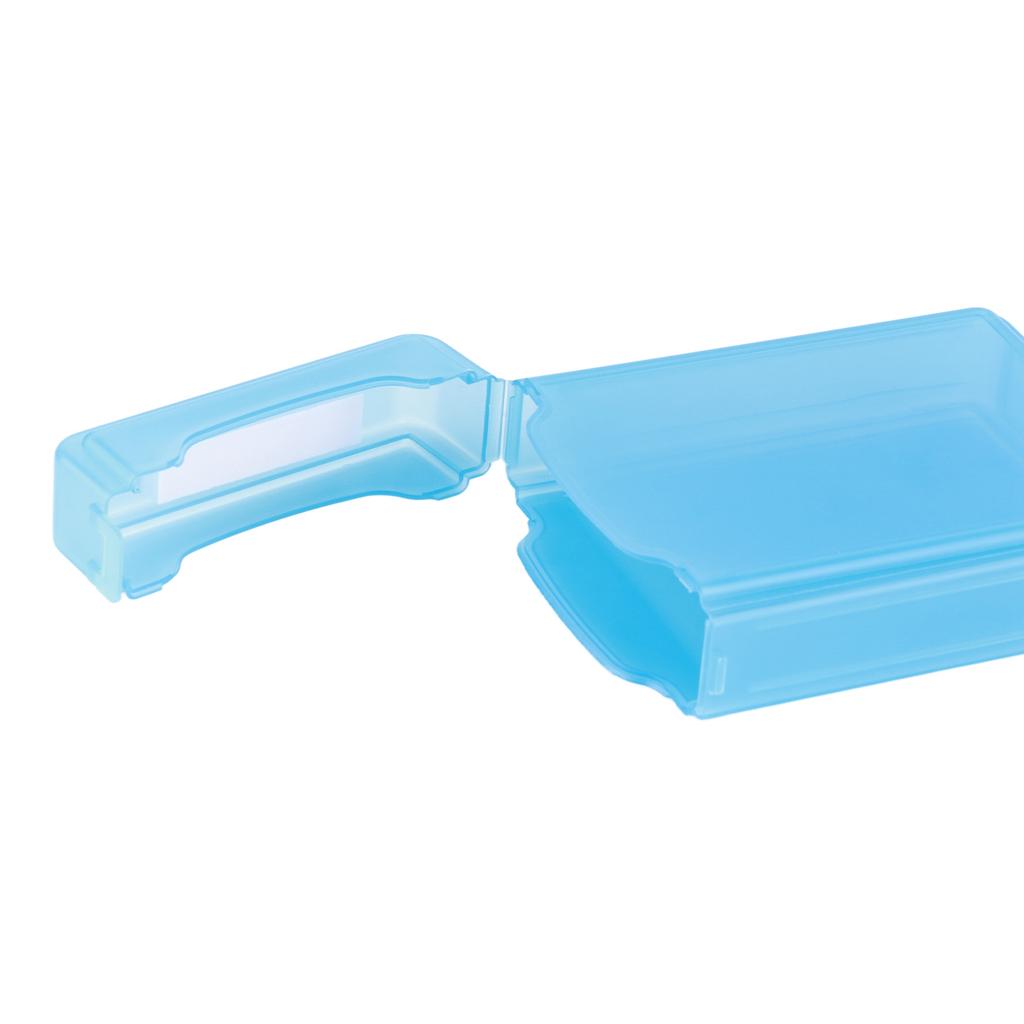 3.5 Hard Case HDD SSD Anti Static Disk Storage Box Shockproof Dust Proof NOn Slip Blue (Not Inclube Hard Disk)